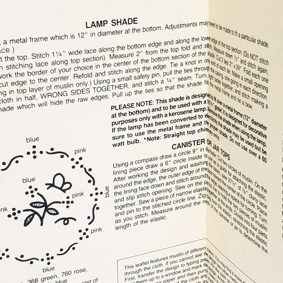 Mini Candlewicking Designs Country Crafts Leaflet 1982 Pat Waters Flowers - Picture 4 of 4